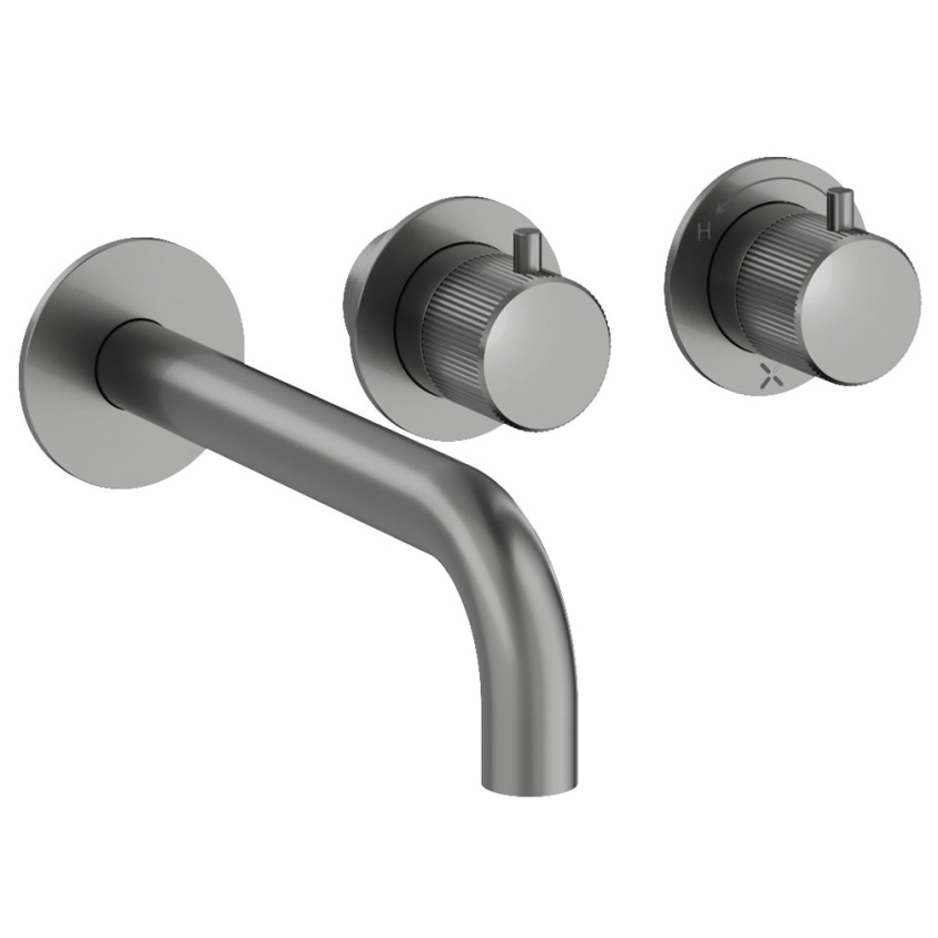 Cutout image of Crosswater Module 3ONE6 Stainless Slate Dual Outlet Shower Valve & Bath Spout